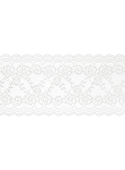 Dekoracyjna biała koronka na stół 15cm