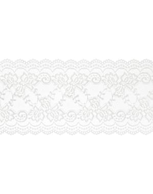 Spitzenband für Tisch weiß transparent 15 cm