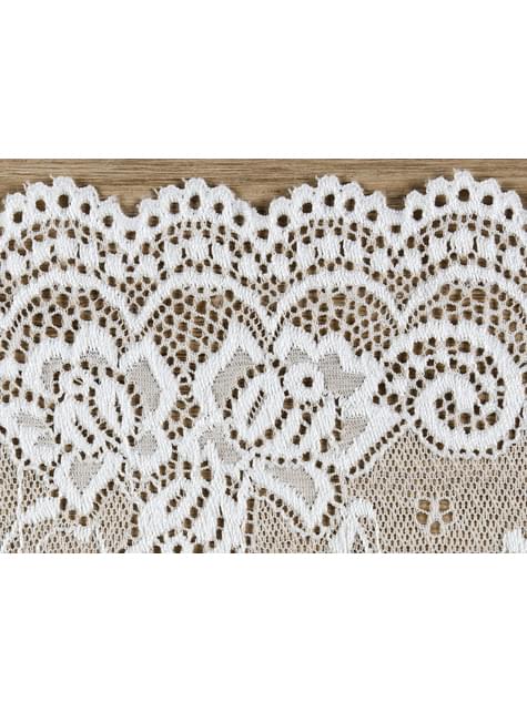 Dekoracyjna biała koronka na stół 15cm