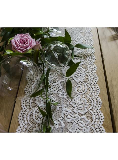 Dekoracyjna biała koronka na stół 15cm