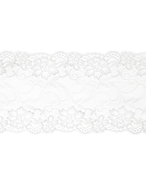 Dekoracyjna biała koronka na stół 18cm