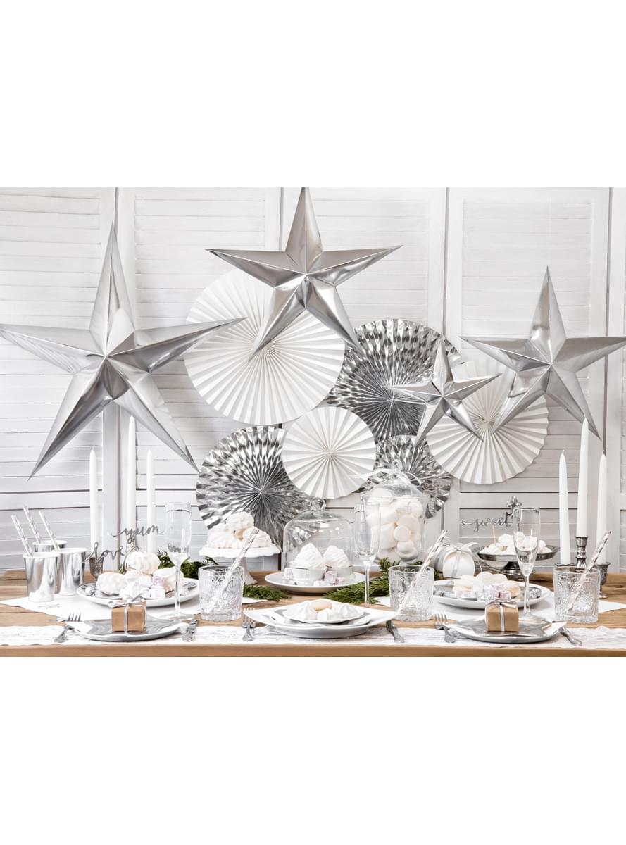 Dantelă decorativă albă de 18 cm pentru masă