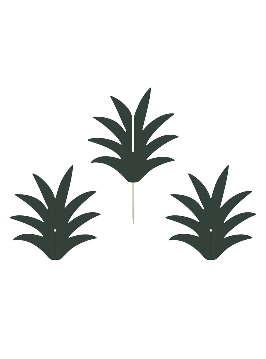 6 palitos decorativos de abacaxi - Aloha Collection