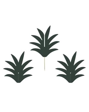 6 bețișoare decorative cu ananas - Aloha Collection