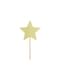 6 toppers decorativos con forma de estrella
