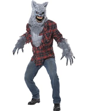 Mens Grey Werewolf Ани-Движение Костюм