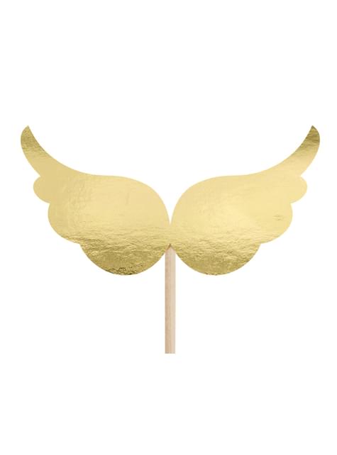 Set van 6 diverse gouden eerste communie cocktail prikkertjes - Eerste Communie