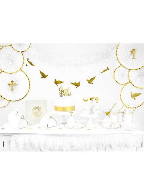 Kommunions Deko-Stick Set 6-teilig gold verschiedene Modelle - First Communion