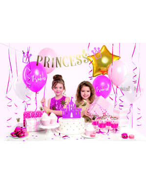 6 coroas douradas decorativas - Princess Party