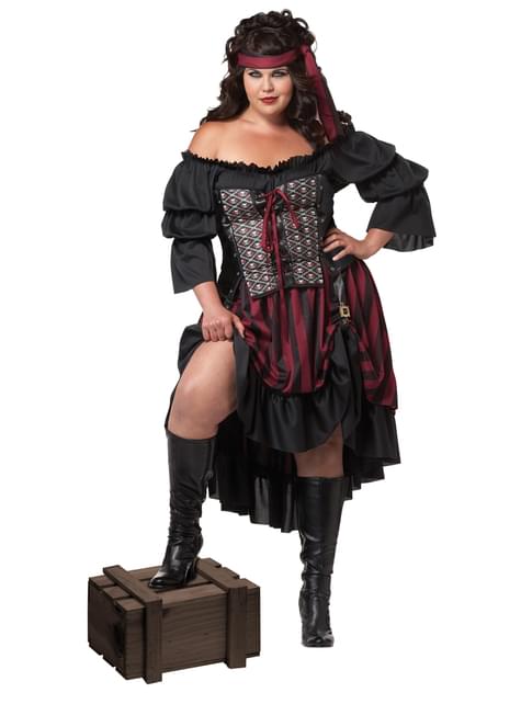Eentonig voorjaar democratische Partij Piraat Kostuum voor vrouw grote maat. De coolste | Funidelia
