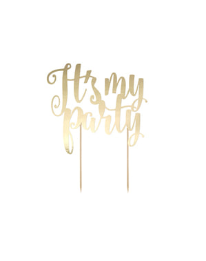 Dekorasi kue "Ini pesta saya" - Gold Bridal Shower
