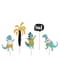 Dinosaurier Deko-Figuren Set 5-teilig gemischt - Dinosaur Party