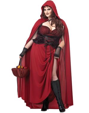 Dark plus size Little Red Riding Hood costume for women