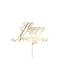 Златиста украса за торта „Happy New Year“ – New Year