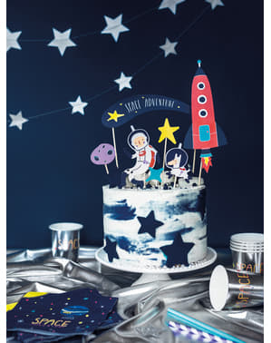 Set 7 "Cake Adventure" Toppers Cake - Space Party