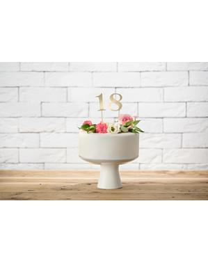 11 palitos com números para mesa dourados - Rustic Collection