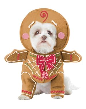 Disfraz de galleta de jengibre para perro
