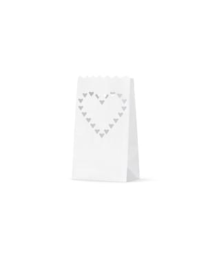 Set 10 Tas Lilin dengan Die-Cut Heart