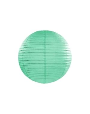 Lampion vert menthe en papier de 20 cm