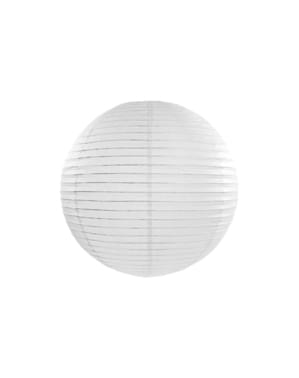 Papirlanterne i hvid måler 35 cm