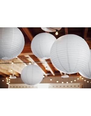 Papieren witte lantaarn van 35 cm