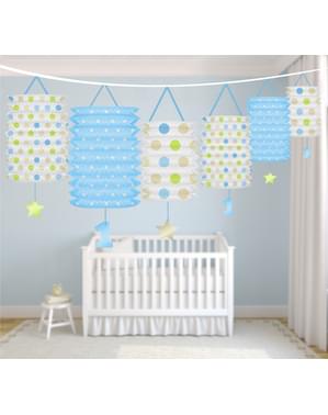 Guirnalda de farolillos estampados azules - I’m  Nº1