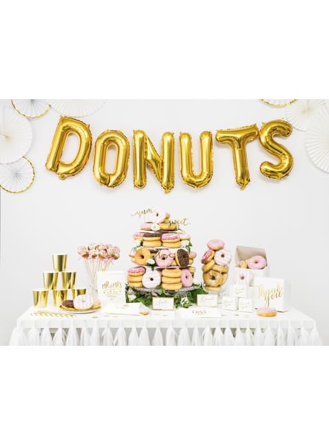 Sett med 10 Gull Hjerteformet Plasseringskort Holdere - Gull Wedding