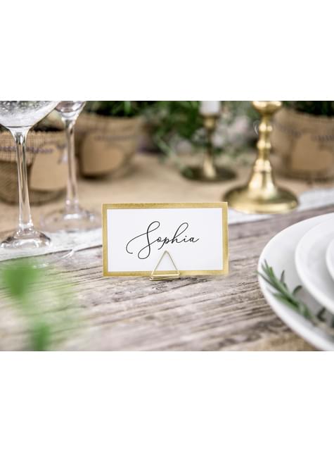 Sett med 10 Trekantformede Plasseringskort Holdere