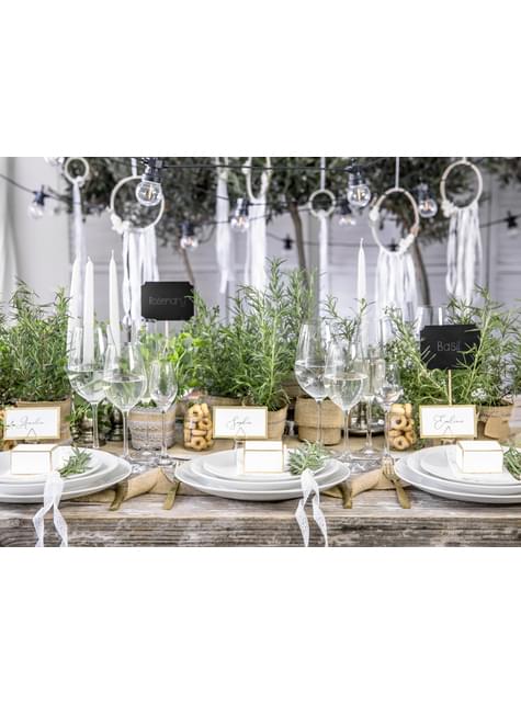 Sett med 10 Trekantformede Plasseringskort Holdere