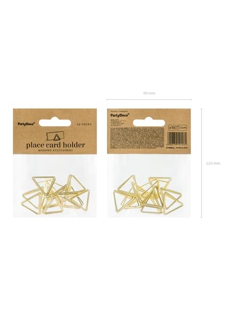 Sett med 10 Trekantformede Plasseringskort Holdere