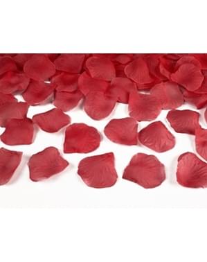 500 pétalos de rosas rojas