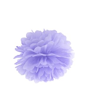 Pompón decorativo lila de 25 cm de papel