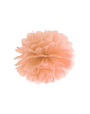 Pompon orange clair de 25 cm en papier