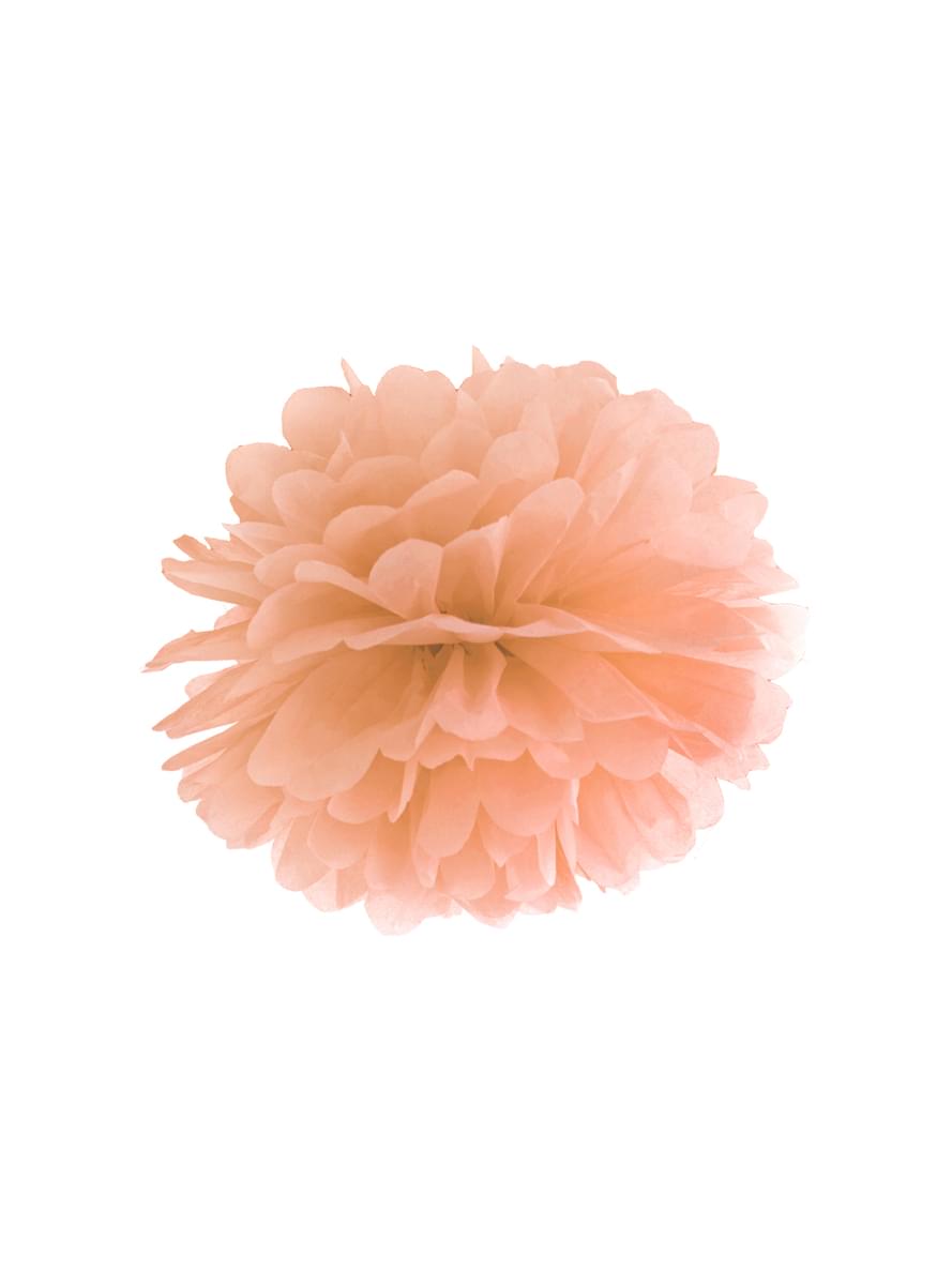 Pompon decorativo arancione chiaro di 35 cm di carta