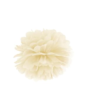 Pompon decorativo beige di 35 cm di carta