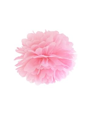 Kertas pom-pom dekoratif berwarna pastel pink berukuran 35 cm