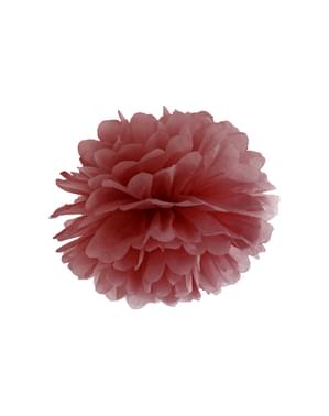 Kertas pom-pom dekoratif di merah marun berukuran 35 cm