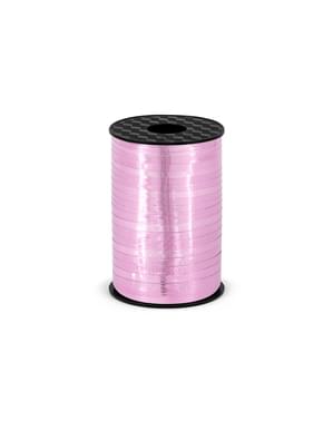 Pita merah muda metalik terbuat dari plastik berukuran 5 mm