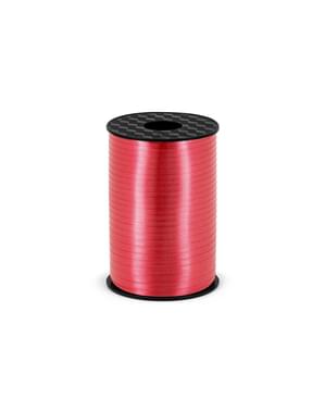 5 mm ölçülü plastikten yapılmış mat kırmızı kurdele