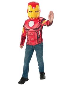 Kit costume de Iron Man musclé garçon