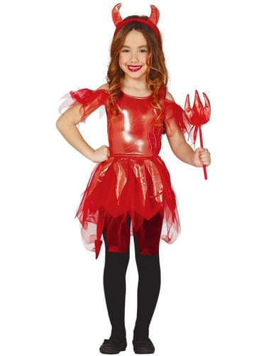 Girls Sparkly She Devil Costume