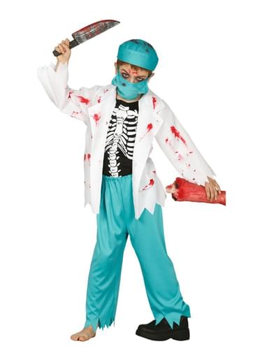 Fato de doutor zombie para menino