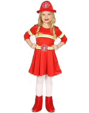 Feuerwehrfrau Kostüm elegant für Mädchen
