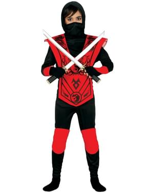 Röd Ninja Maskeraddräkt för pojke
