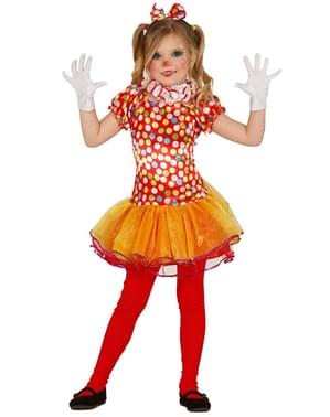 Kostium kolorowa klownica dla dziewczynki