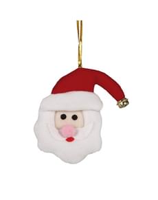 11cm Father Christmas Head Ornament