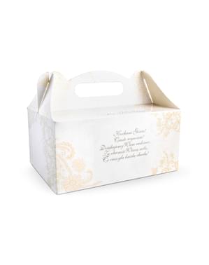 10 boîtes à gâteaux blanches  - Natural Wedding