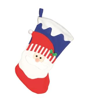 Stocking Natal Santa Claus Biru 47 cm