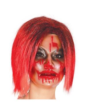 Masque transparent visage en sang femme