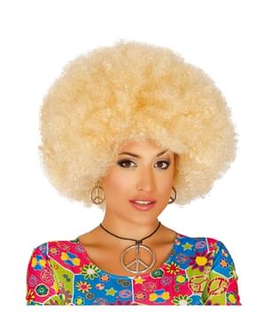 Parrucca afro bionda donna